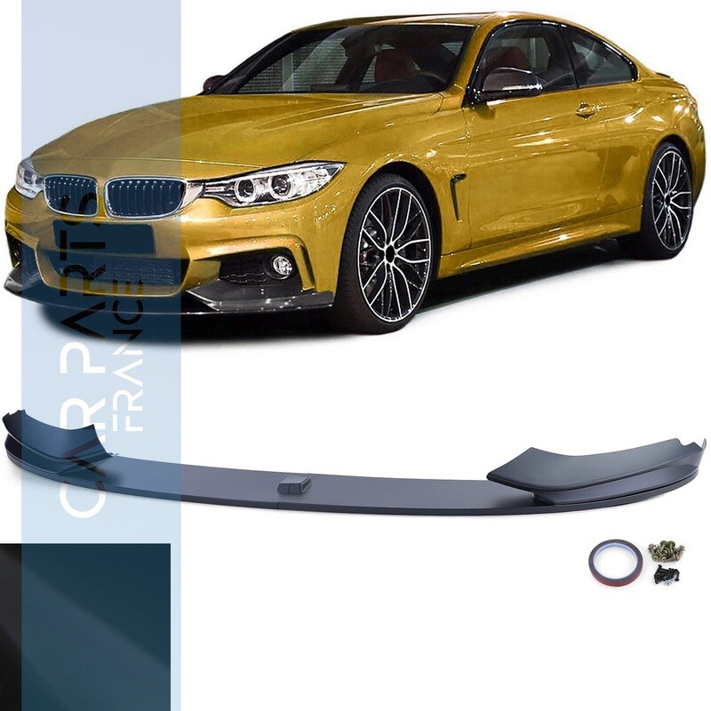 Lèvre / spoiler / lame de pare-chocs avant pour BMW Série 4 F32 F33 F36 noir mat
