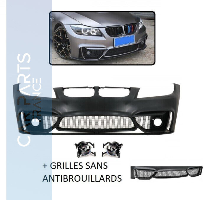 Pare-chocs avant look M4 pour BMW Série 3 E90 E91 + Antibrouillards