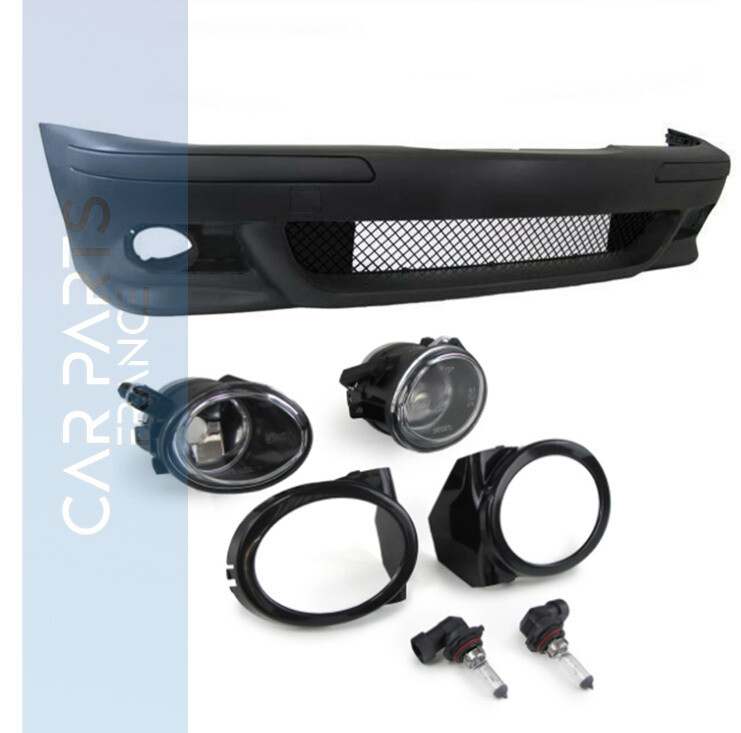 Pare-chocs avant pour BMW Série 5 E39 1995-2003 Pack M M5 + Antibrouillards blanc