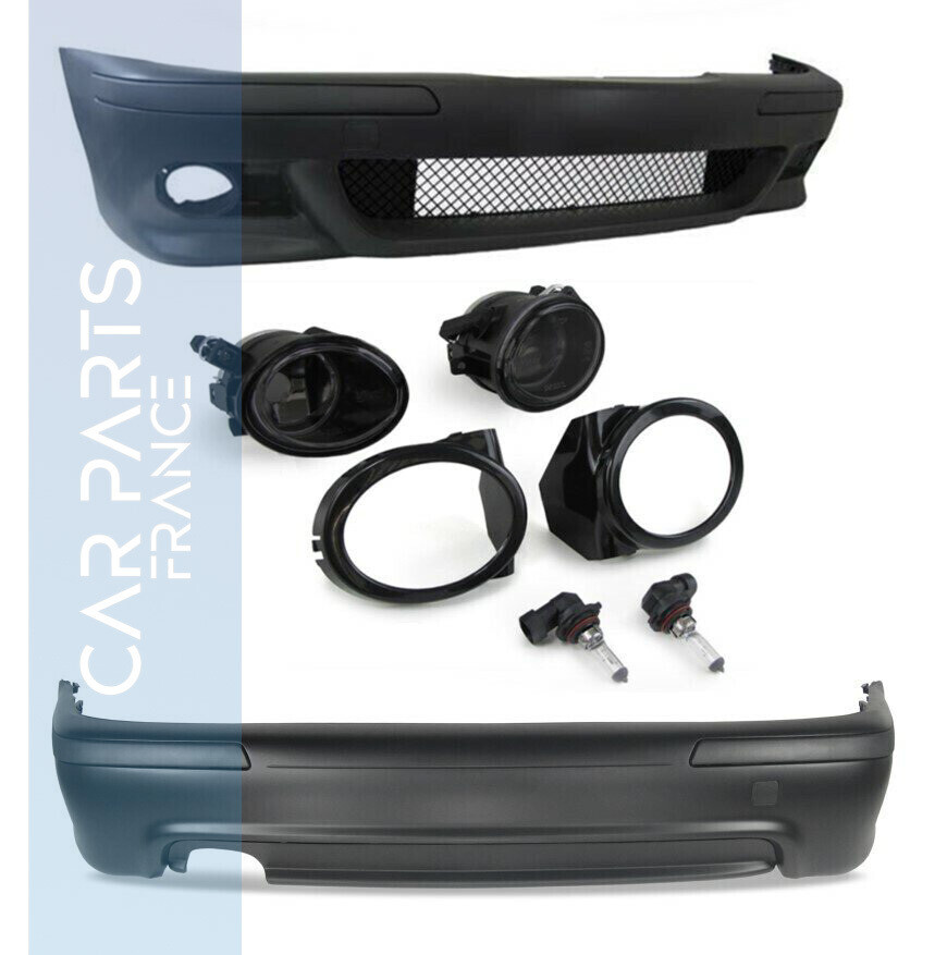 Bodykit / Pare-chocs avant + arrière + antibrouillards noir pour BMW Série 5 E39 1995-2003 Pack M