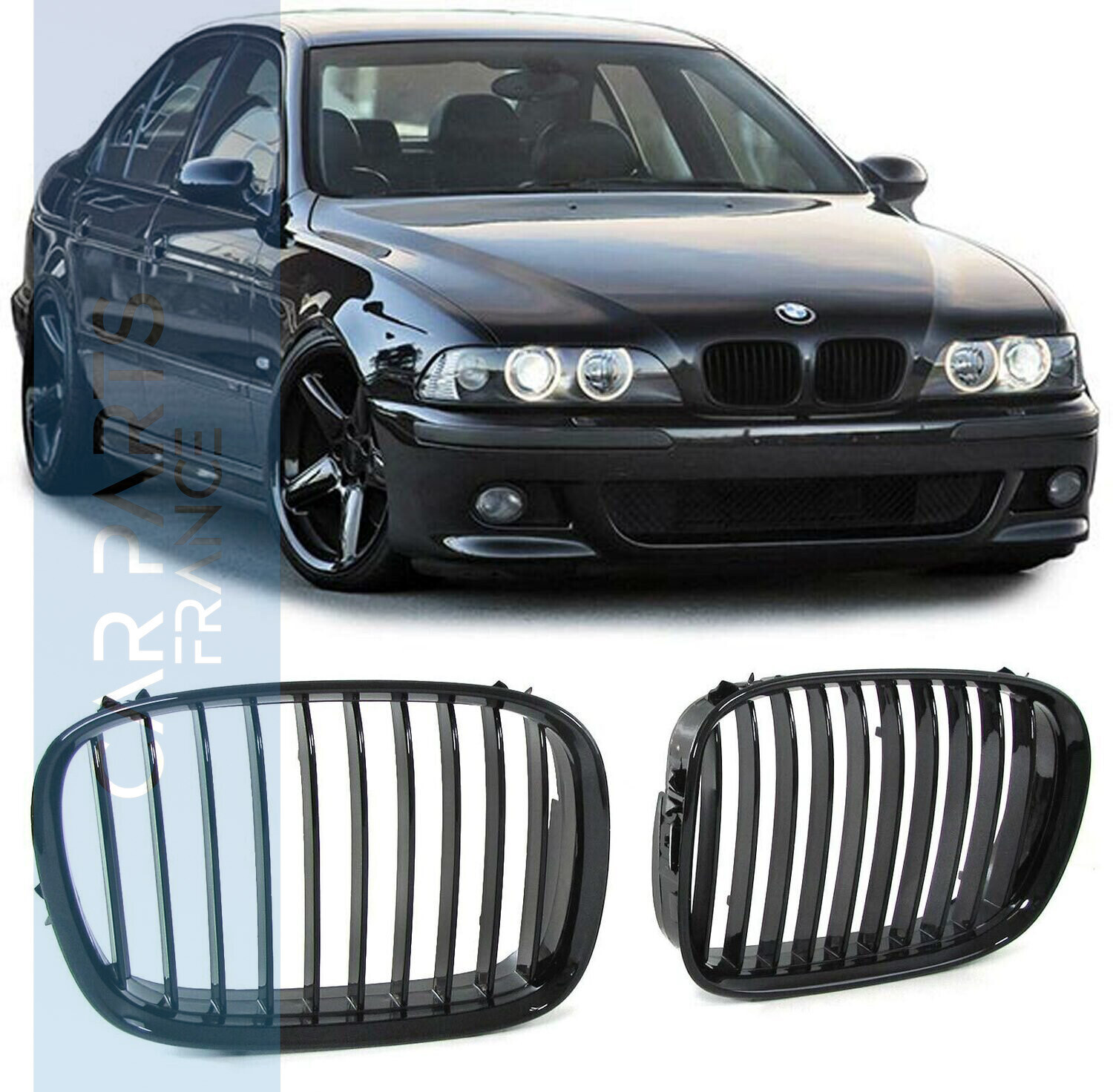 Calandre / Grille pour BMW Série 5 E39 1995-2000 - noir brillant