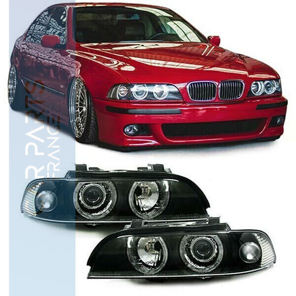 Paire de phares Angel Eyes avant pour BMW Série 5 E39 1995-2000 / H7-H7