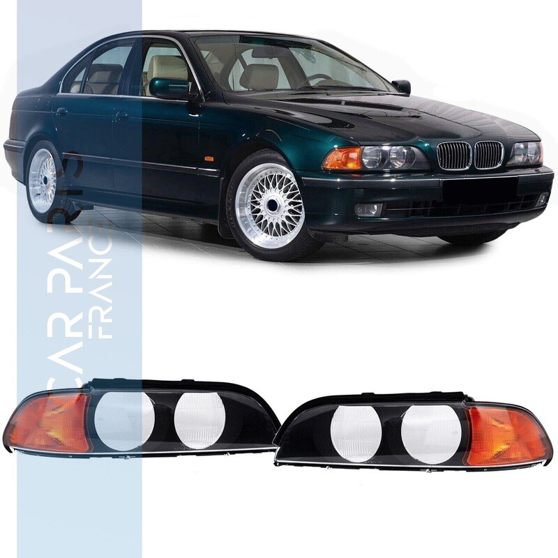 2 Verres de phare TYC avant gauche pour BMW Série 5 E39 1995-2004