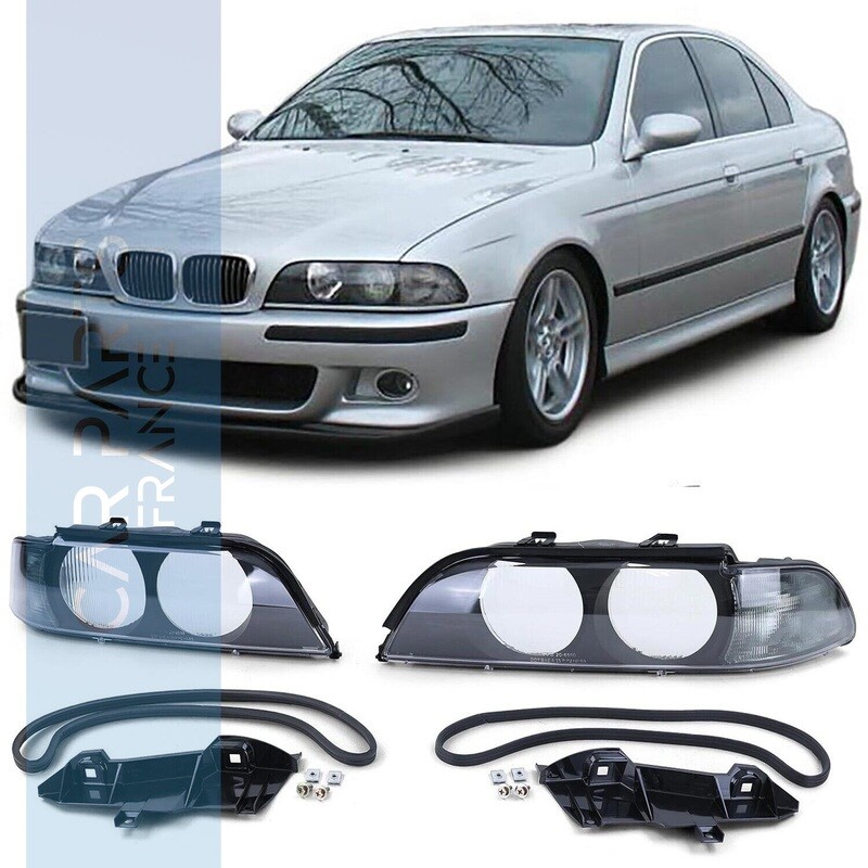 Verres d'optique / vitres de phare avant pour BMW Série 5 E39 1995-2000