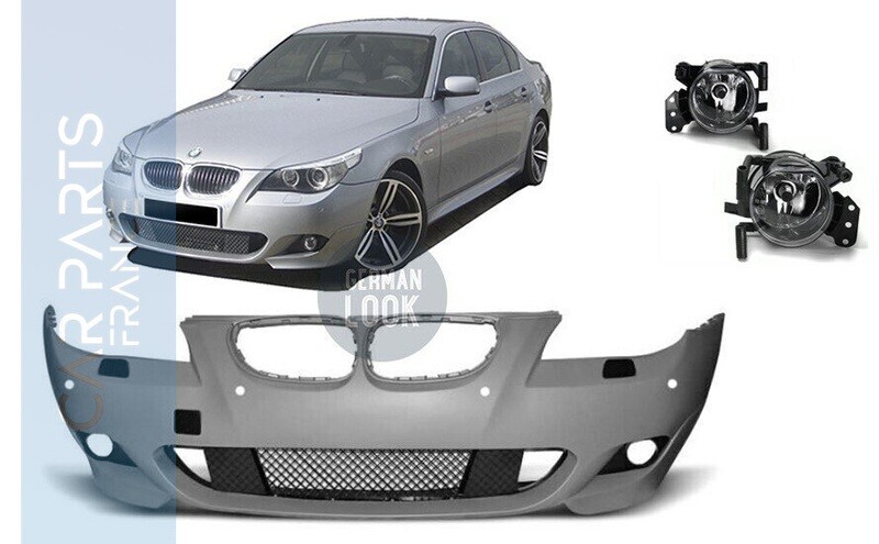 Pare-chocs avant Pack M pour BMW Série 5 E60 E61 2003-2007 + Antibrouillards