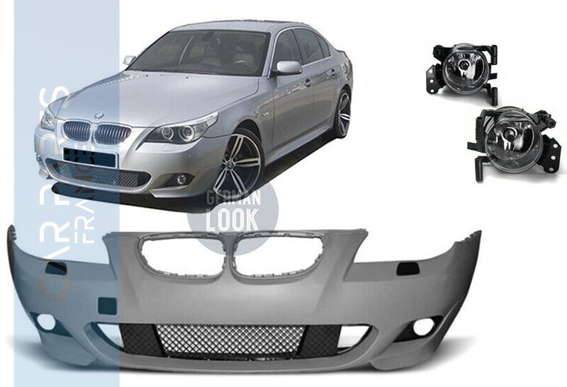 Pare-chocs avant Pack M pour BMW Série 5 E60 E61 de 2003-2010 + Antibrouillards