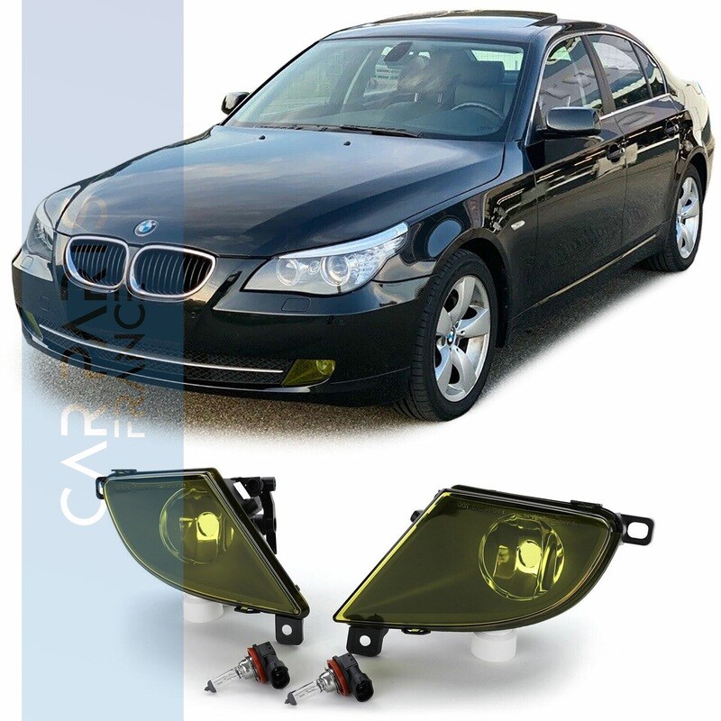 Paire de feux antibrouillard jaune pour BMW Série 5 E60 E61 LCI 2007 - 2010