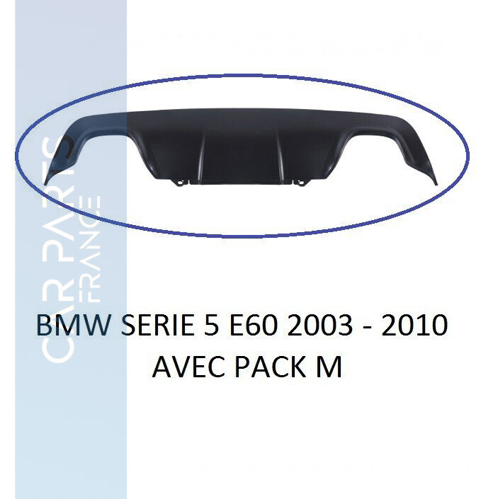 Diffuseur de pare-chocs arriére look M5 pour BMW série 5 E60 E61 noir mat