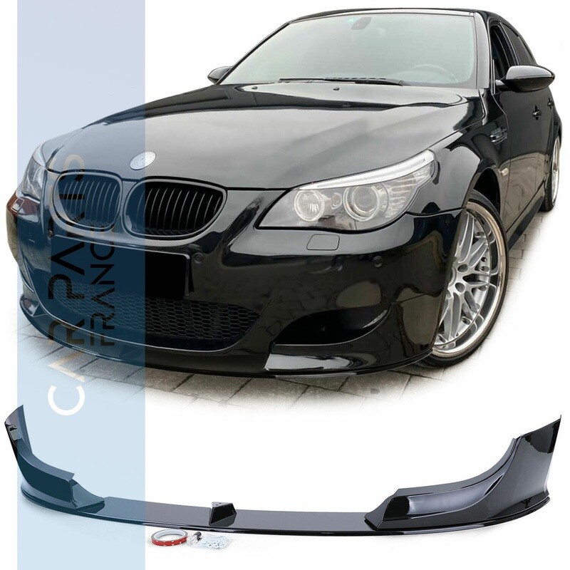 Lame de pare-chocs avant M M5 pour BMW Série 5 E60 E61 2003-2010 noir brillant