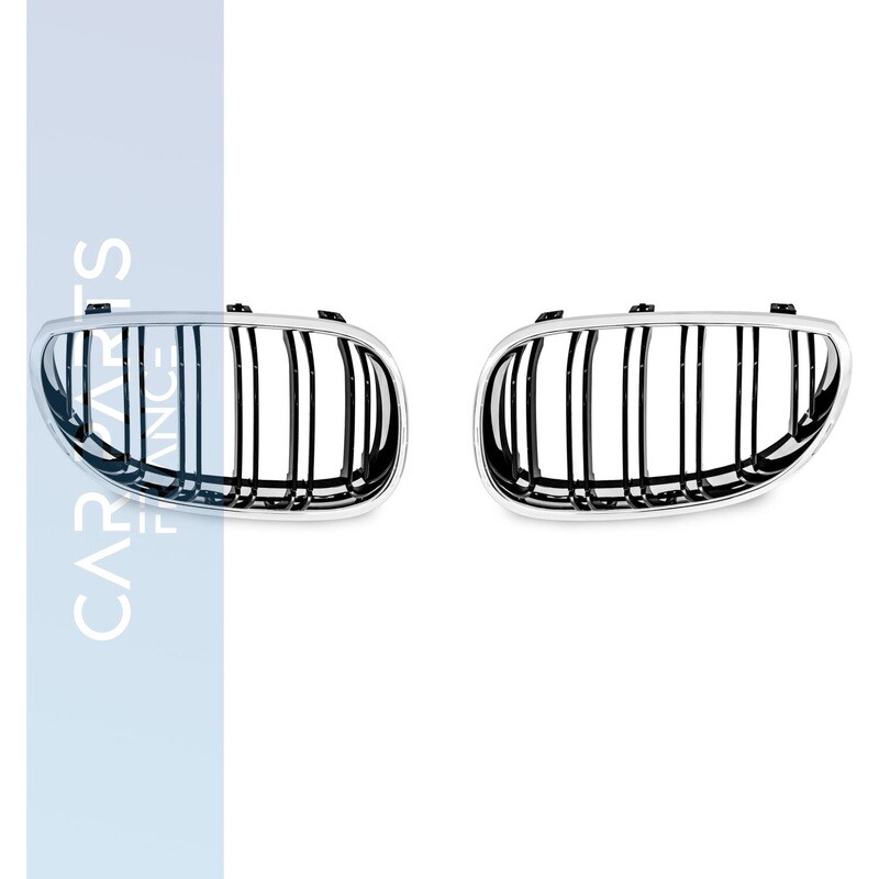 Calandre / Grille double lame pour BMW Série 5 E60 2003-2010 chrome