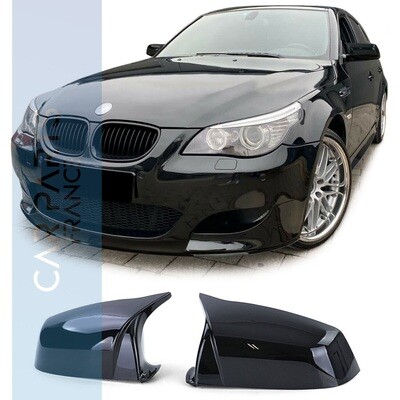 Coques de rétroviseur look M4 pour BMW Série 5 E60 E61 - noir brillant