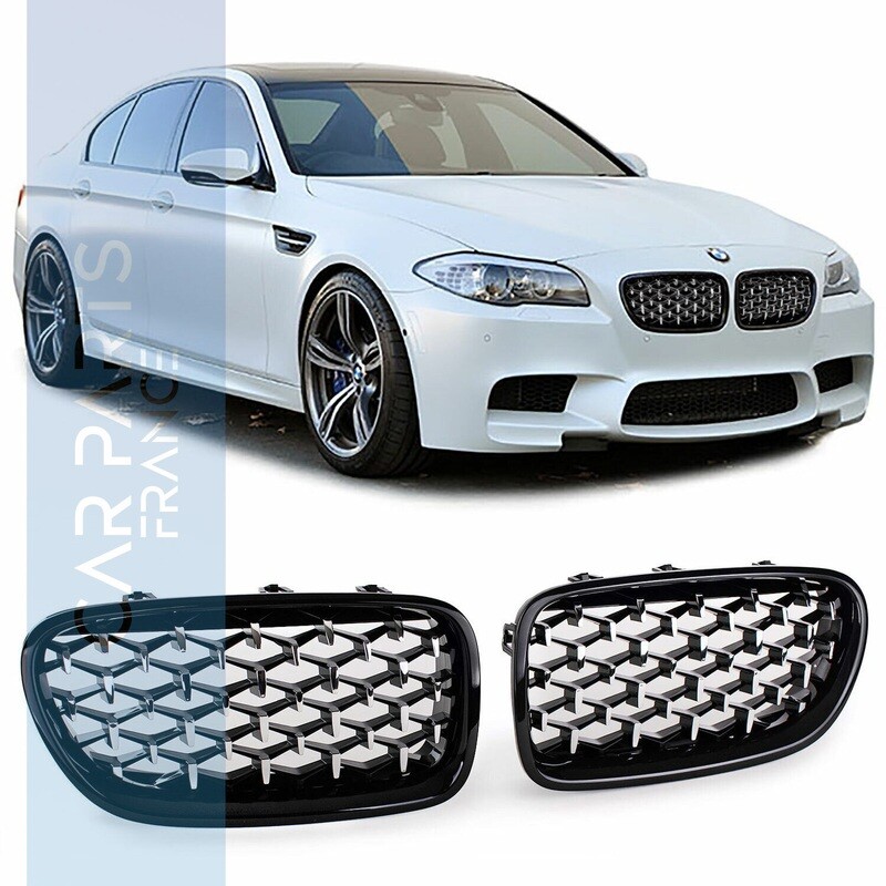 Calandre / Grille​ nid  noir brillant/chromé pour BMW Série 5 F10 F11