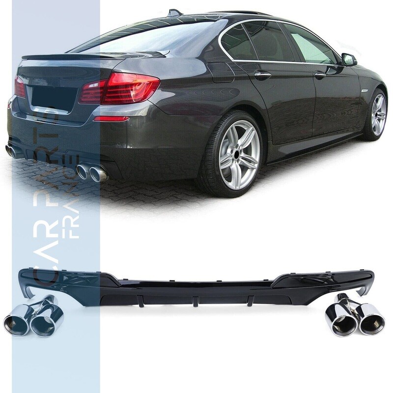 Diffuseur de pare-chocs arrière + échappements pour BMW Série 5 F10 F11 2010-2017