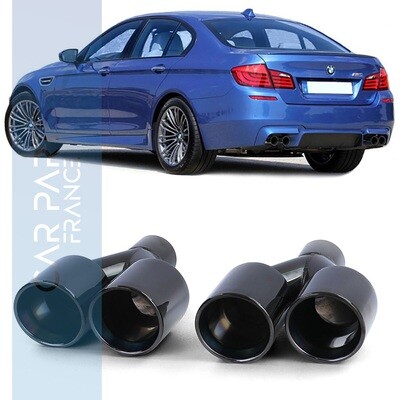 Sortie d'échappement double tube look M5 noir pour BMW Série 5 / 6 - F10 F06 F11 F12 F13