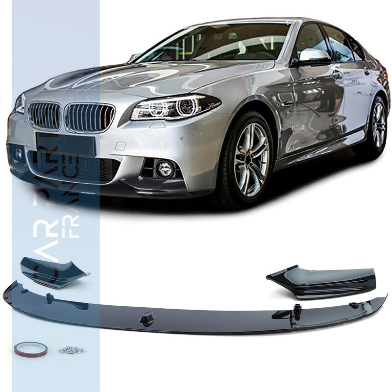 Lame de ppare-chocs avant pour BMW Série 5 F10 F11noir brilant