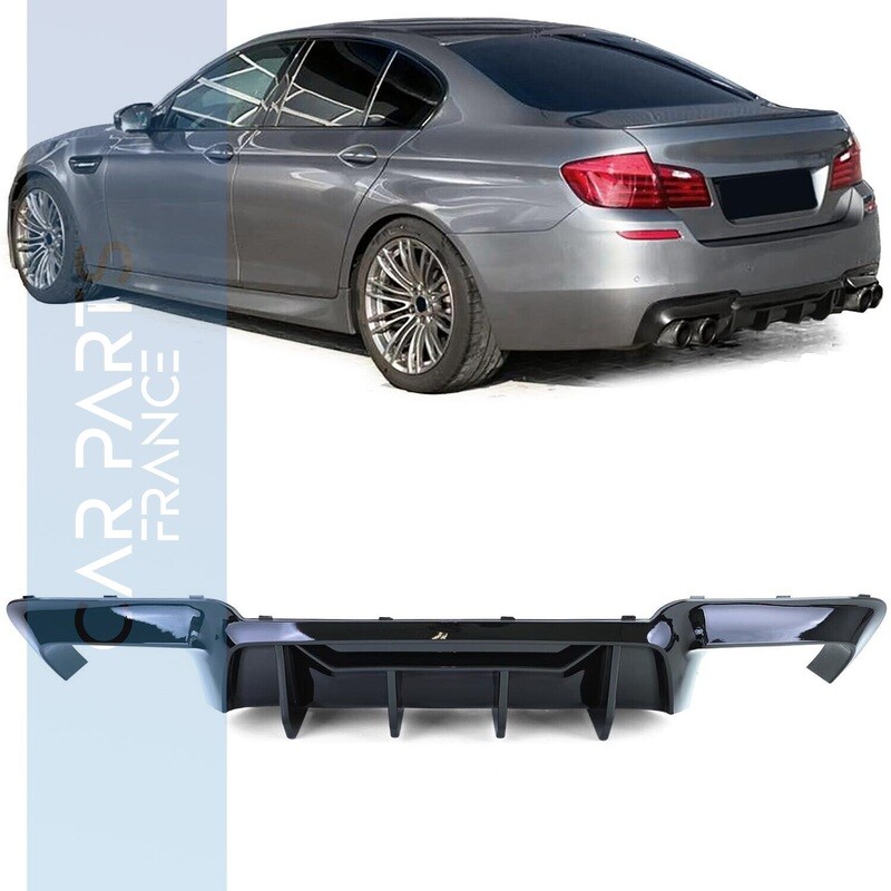 Diffuseur de pare-chocs arrière pour BMW Série 5 F10 F11 noir brillant M5