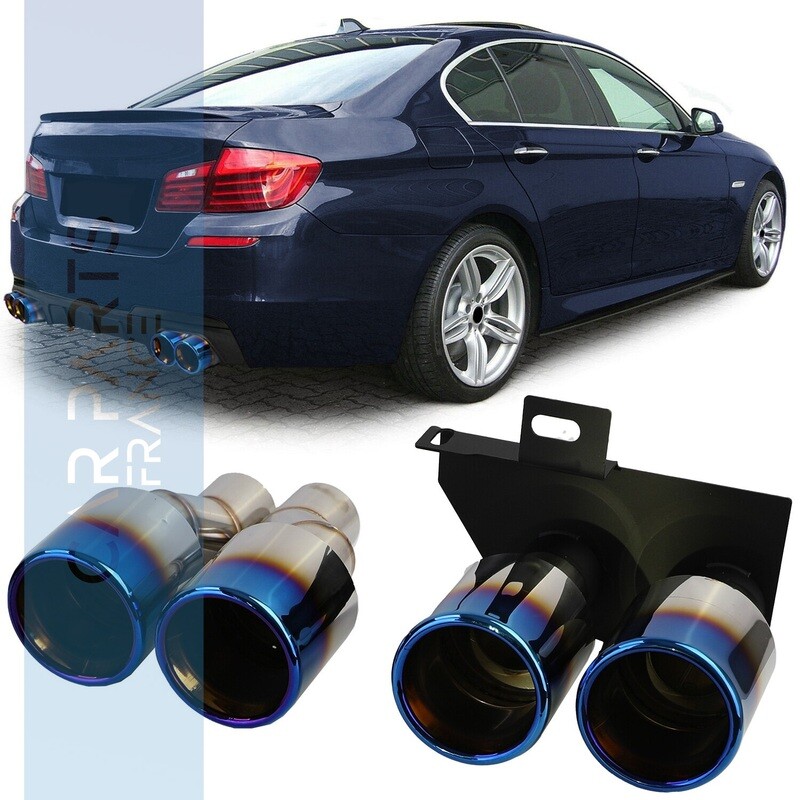 Conversion d'échappement duplex double tuyau titane pour BMW Série 5 F10 F11 520 523 525 528 530
