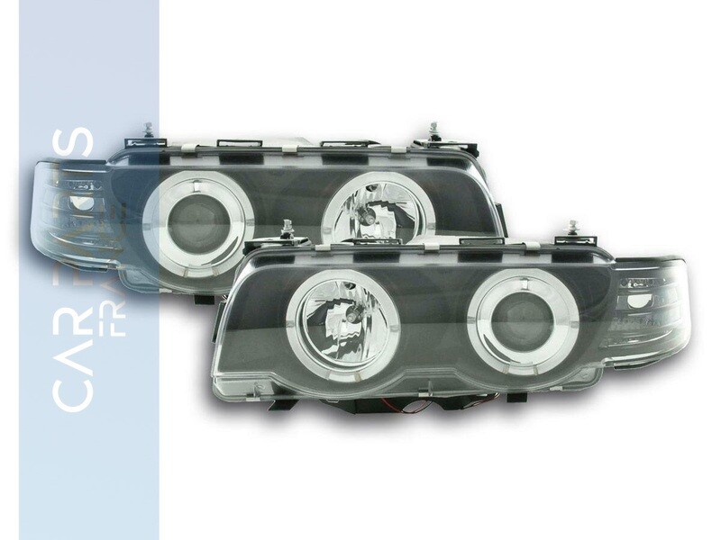 Paire de phares avant Angel Eyes pour BMW Série 7 E38 1998 - 2001