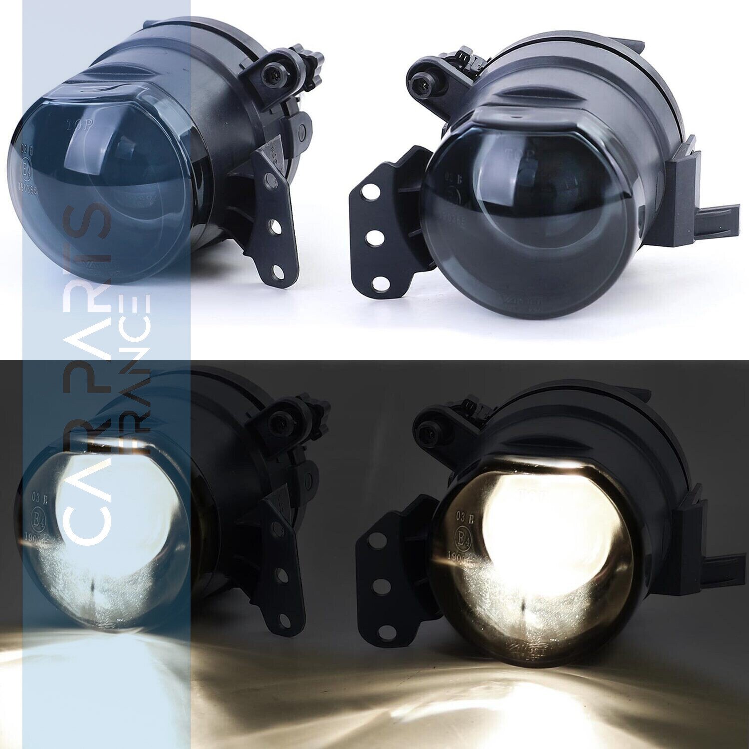 Feux antibrouillard lenticulaire noir pour BMW Série 6 E63 E64 2003-2010