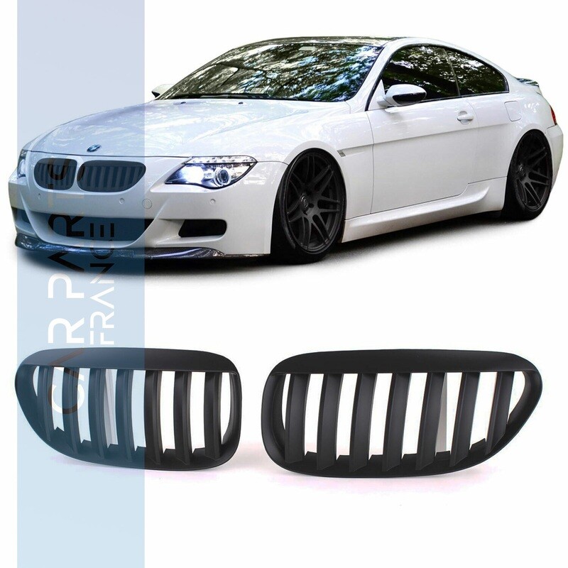 Calandres noir mat pour BMW Série 6 E63 E64 2004-2010