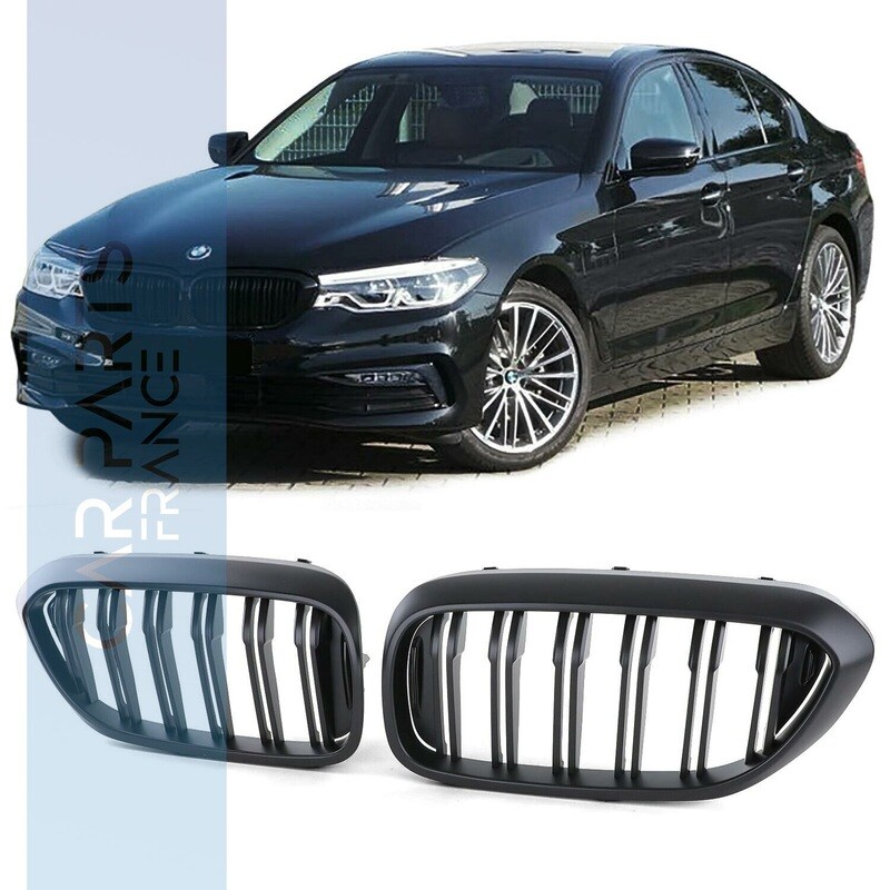 Calandre / Grille noir mat double lame pour BMW Série 5 G30 G38