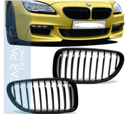 Calandre pour BMW Série 6 F12 F13 F06 - noir brillant