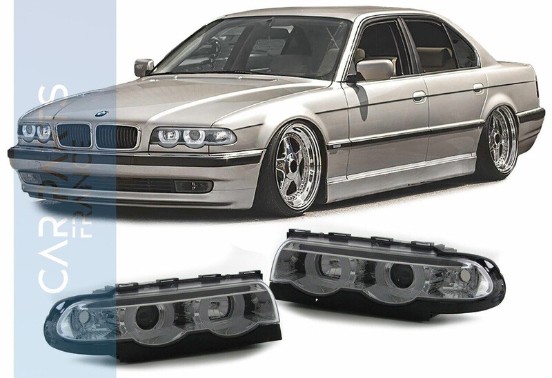 Paire de phares Angel Eyes avant pour BMW Série 7 E38 1994 - 2001