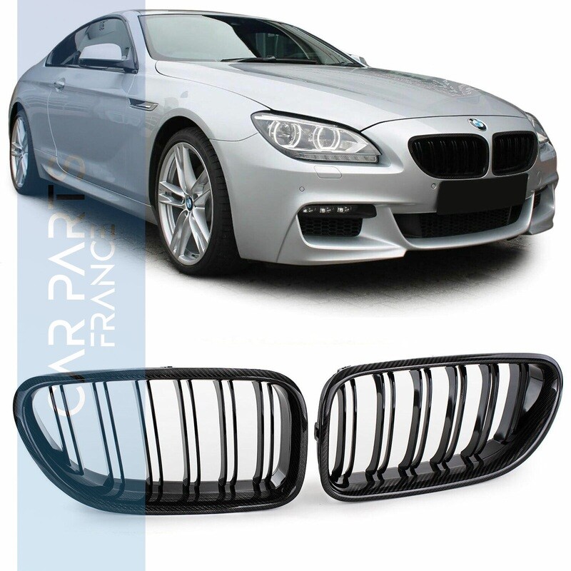 Calandre​ double lame pour BMW Série 6 F06 F12 F13 - carbone