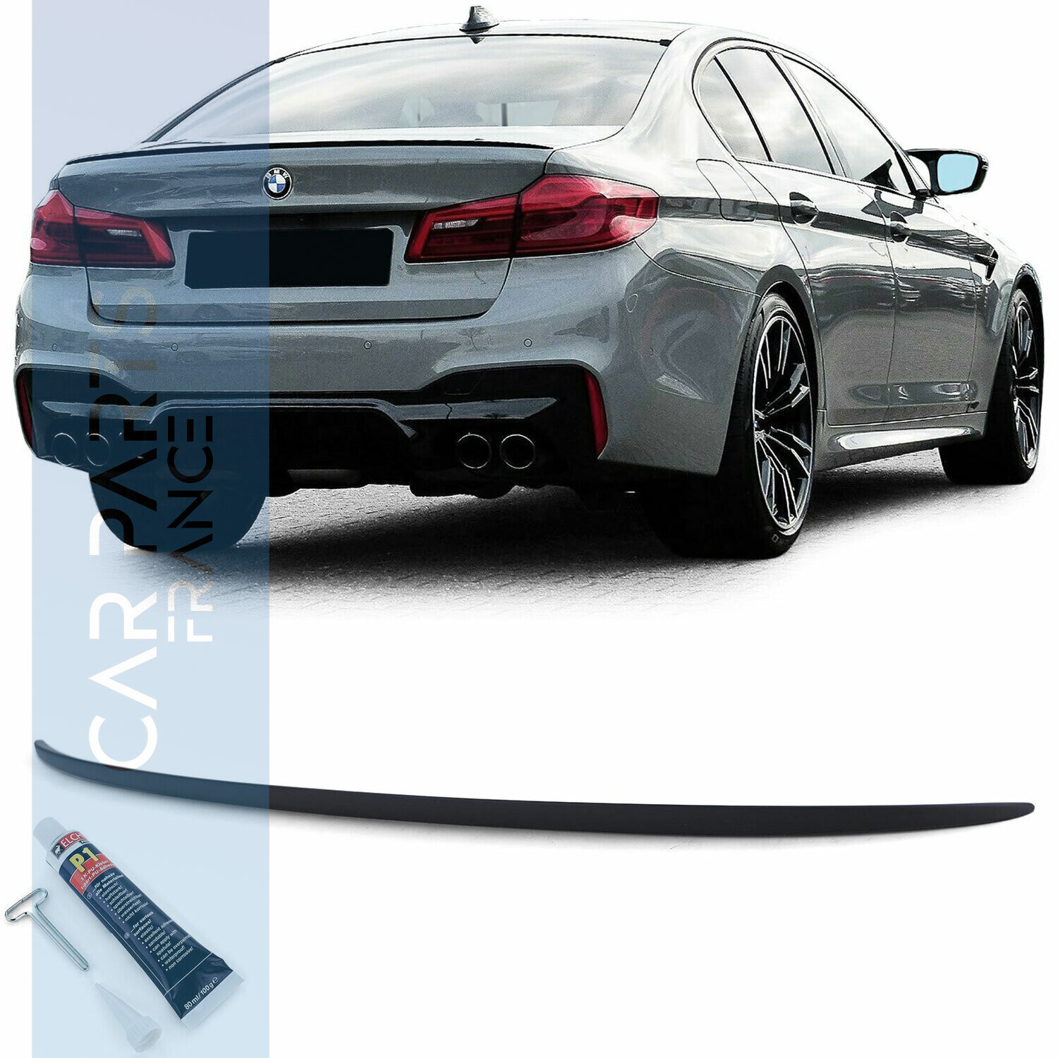 Becquet de coffre pour BMW Série 5 G30 G38 noir mat
