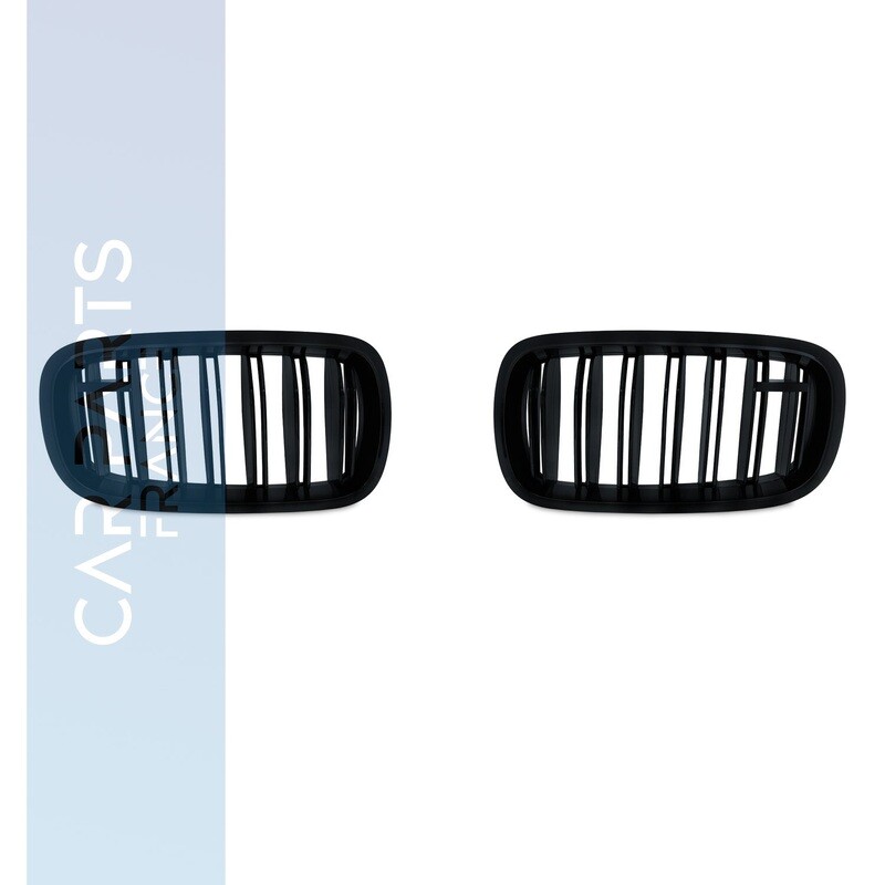 Calandre / Grille double lame Look Pack M Performance pour BMW X5 F15  à partir de 2013 + X6 F16 à partir de 2014