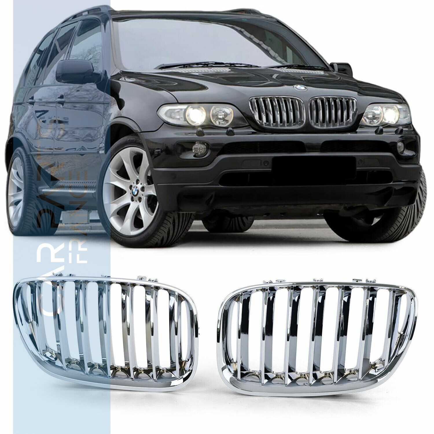 Calandre / Grille​ Sport Look chrome pour BMW X5 E53 2003 - 2007