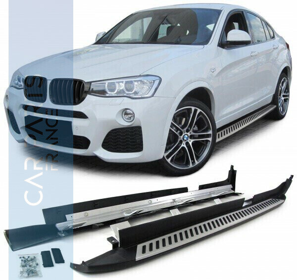 Marchepieds en Aluminium Brossé pour BMW X4 F26 à partir de 2014