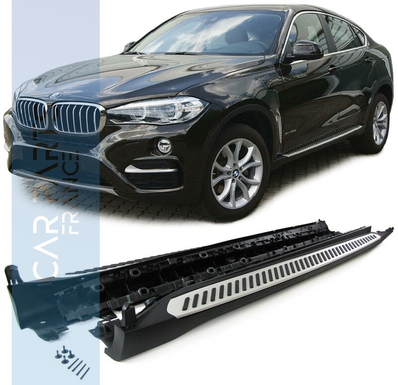 Marchepieds en Aluminium Brossé pour BMW X6 F16 à partir de 2014