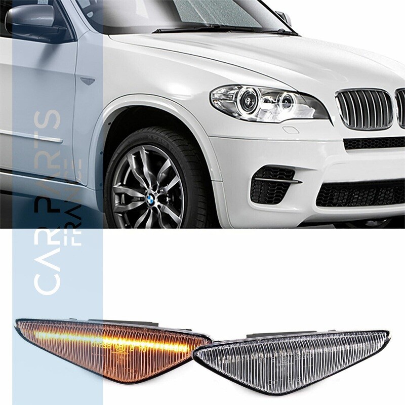 Paire de clignotants latéraux dynamiques à LED pour Bmw X5 + X6 + X3