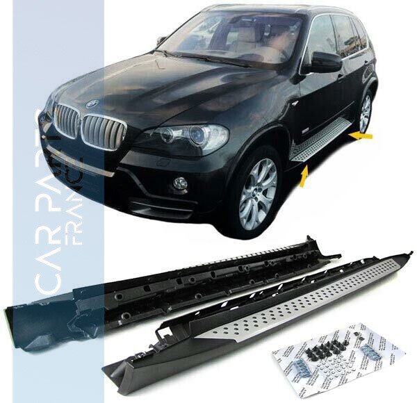 Marchepieds en Aluminium Brossé pour BMW X5 E70 2006 - 2013