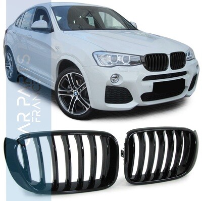 Calandre / Grille pour BMW X3 F25 X4 F26 Noir Brillant Look Pack M Performance après 2014