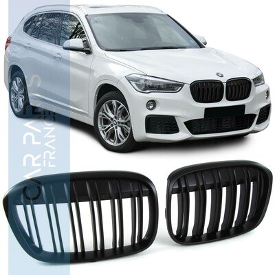 Calandre / Grille double lame Look Pack M Performance pour BMW X1 F48 à partir de 2014