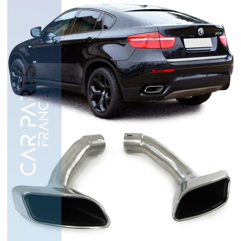 Cache sorties d'échappements sport inox pour BMW X6 E71