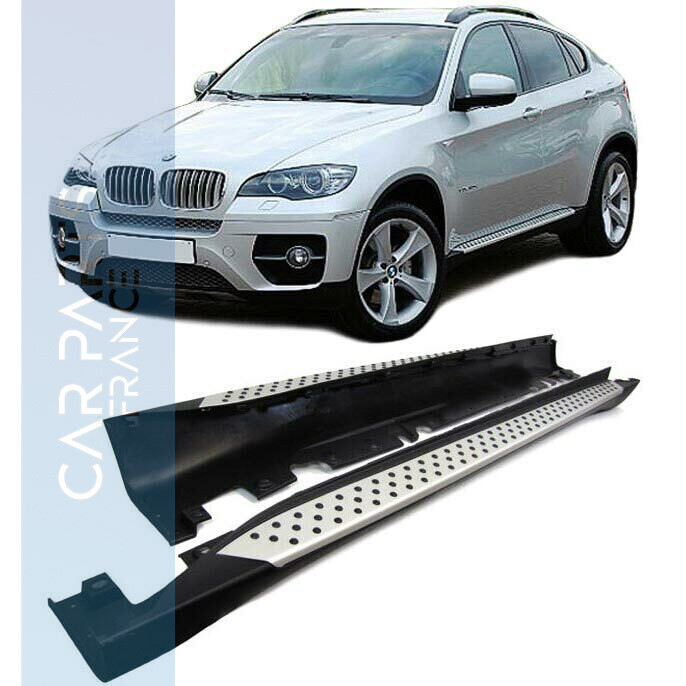 Marchepieds en Aluminium Brossé pour BMW X6 E71 / E72 2008 - 2014