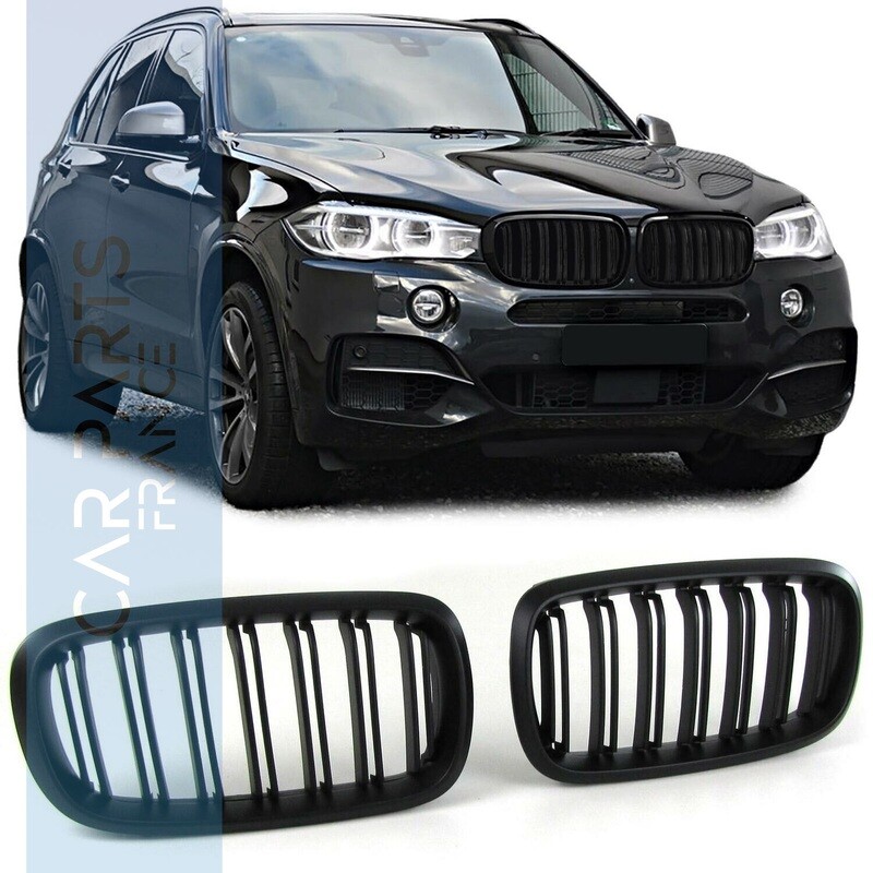 Calandre / Grille Sport double Lame pour BMW X5 F15 et X6 F16 noir mat Calandre / Grille Sport double Lame pour BMW X5 F15 et X6 F16 noir mat