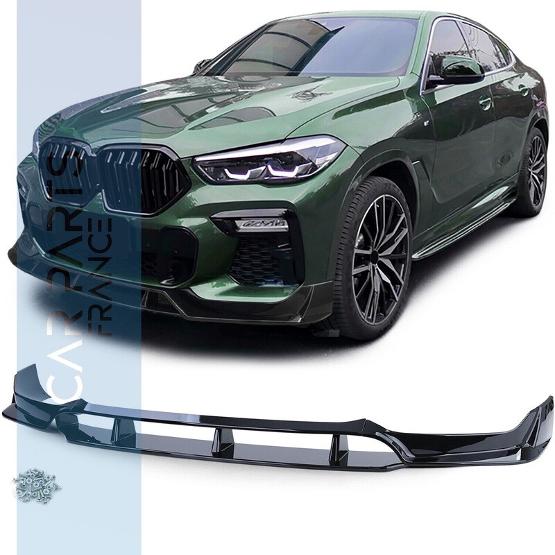 Spoiler / Lame de pare- choc avant Performance pour BMW X6 G06 - Noir Brillant