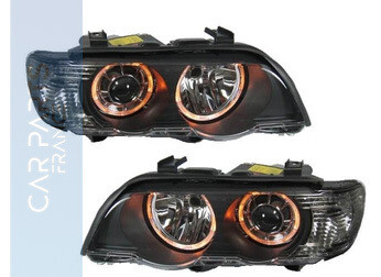 Paire de phares Angel Eyes look Pack M Performance pour BMW X5 E53 1999 - 2003