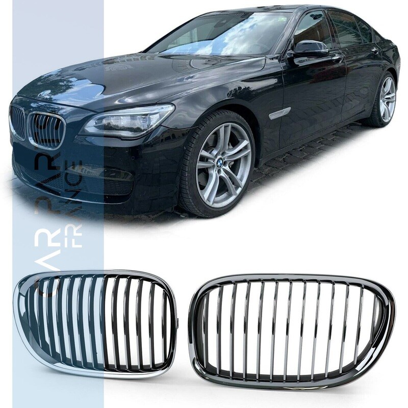 Calandre / Grille​ noir et chrome pour BMW Série 7 F01 F02 F03 F04 2008 - 2013