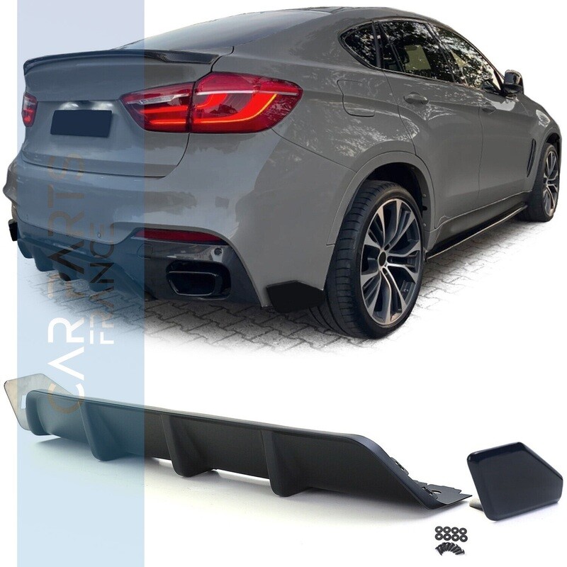 Diffuseur arrière performance noir mat pour BMW X6 F16 2014-2019
