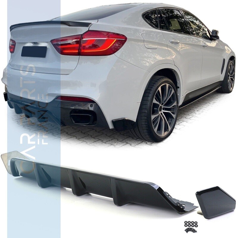 Diffuseur arrière performance noir brillant pour BMW X6 F16 2014-2019