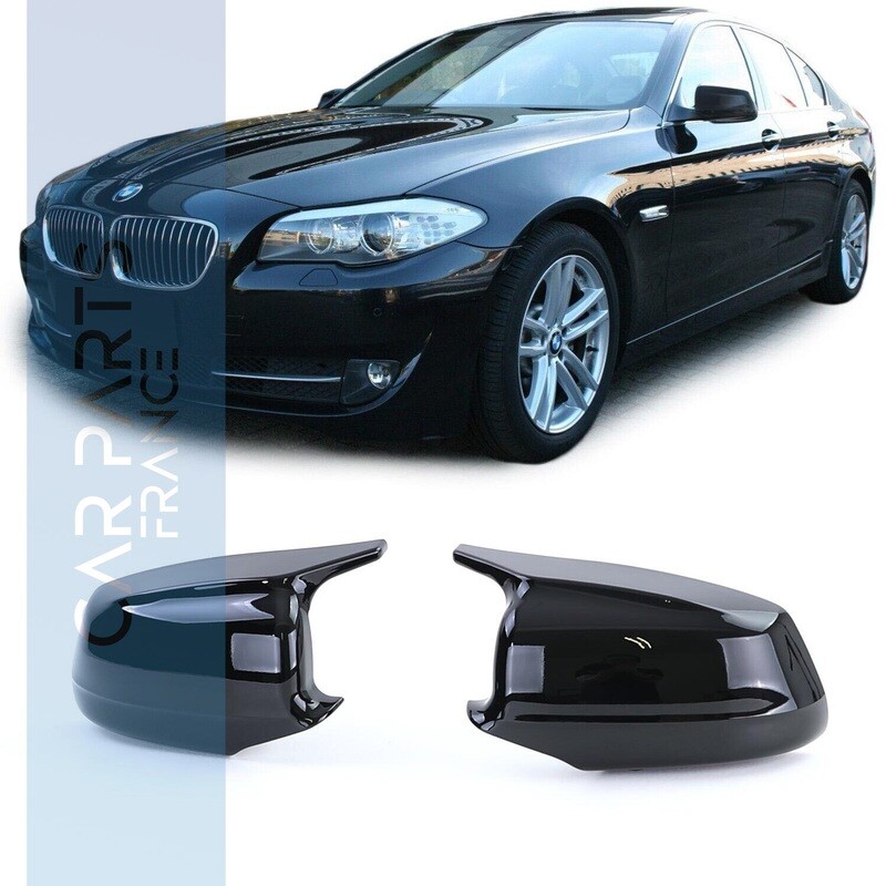 Coques de rétroviseurs sport de rechange noir brillant pour BMW F07 F10 F11 F18