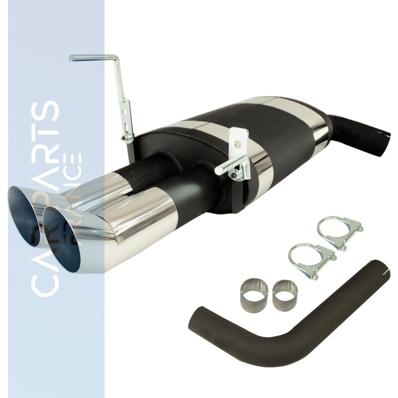 Silencieux / Pot d'échappement en acier inoxydable  2x76mm pour Mercedes Classe C2002 / W208