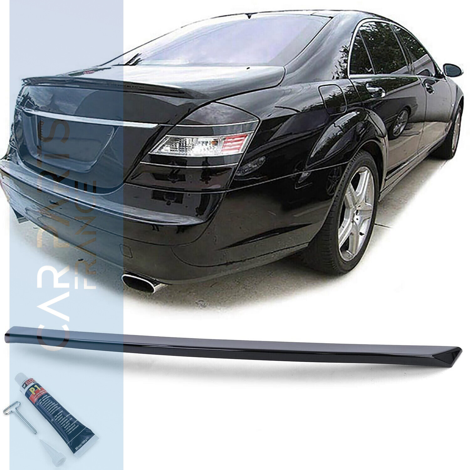 Becquet / Aileron / Lame de coffre Sport Look pour Mercedes Classe S W221 2005 - 2009