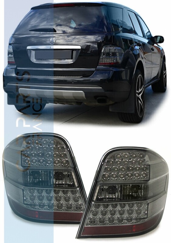 Paire de feux arrière à LED noir pour Mercedes ML W164 à partir de 2005