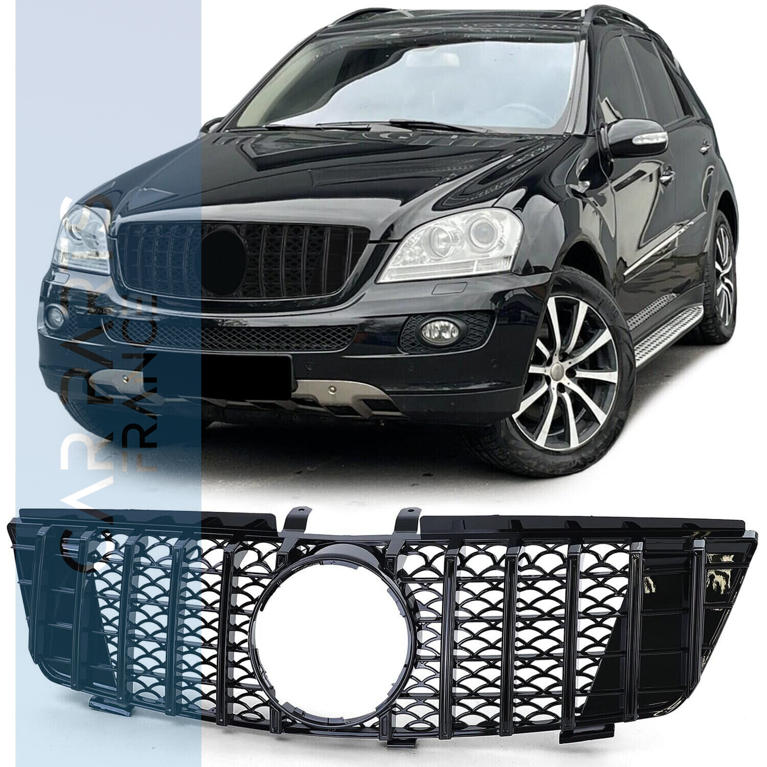 Calandre / Grille Look AMG pour Mercedes Classe M ML W164 2005 - 2008